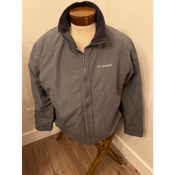 Mens Columbia Gray Thick Fleece Lined Jacket Size XXL - Picture 1 of 4